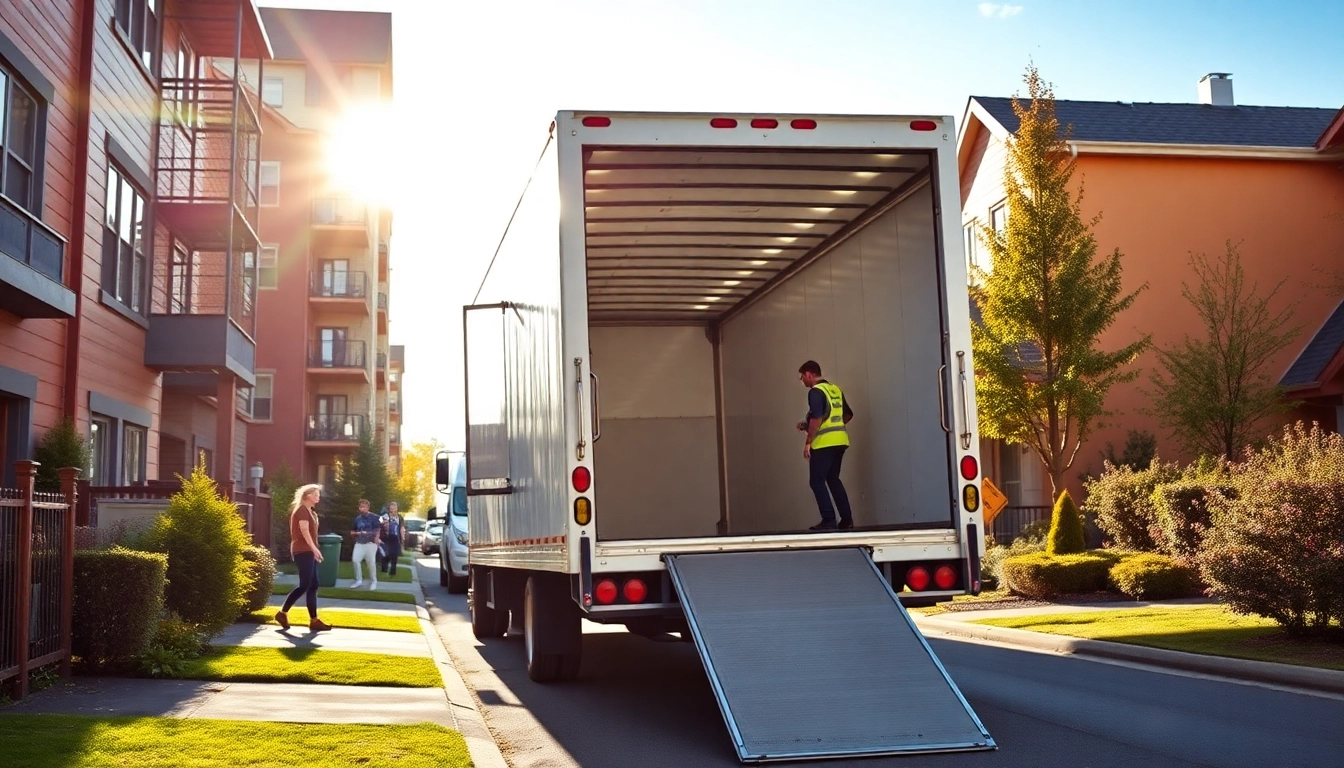 Professional Calgary movers with a clean truck working efficiently, highlighting trusted local moving company Calgary services.