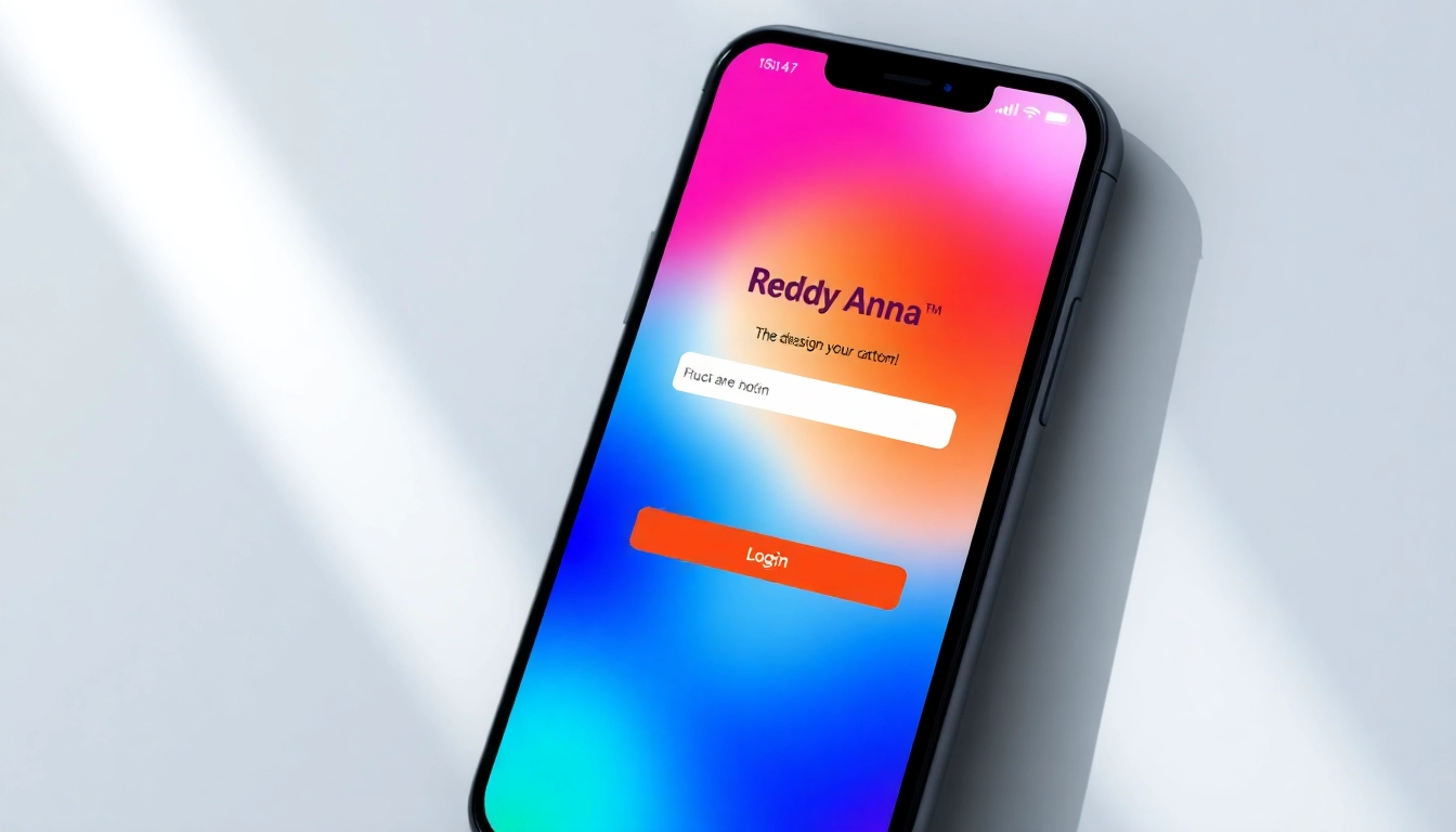 Reddy Anna Login interface on mobile device showcasing secure access for Indian users with vibrant, user-friendly design.