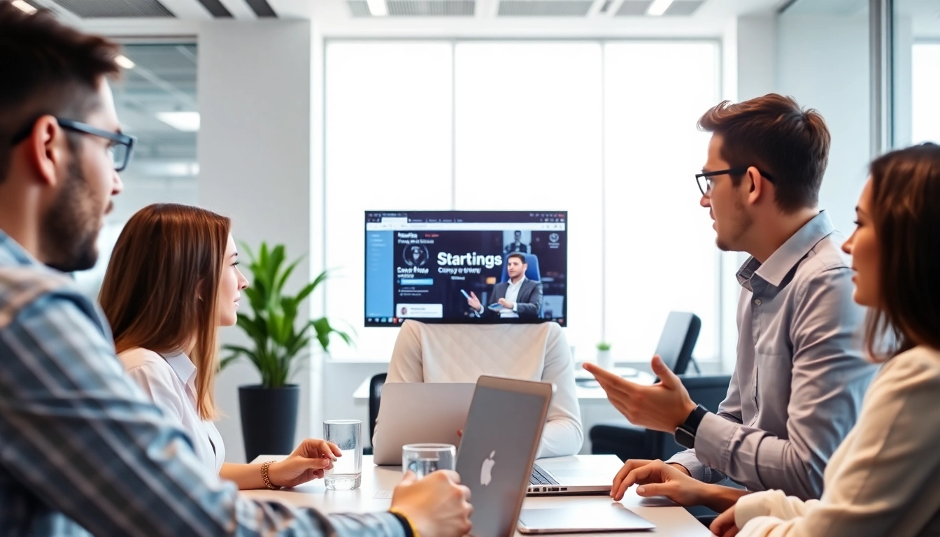 Latest Startup Updates inspire entrepreneurs in a bright modern workspace with digital news displays