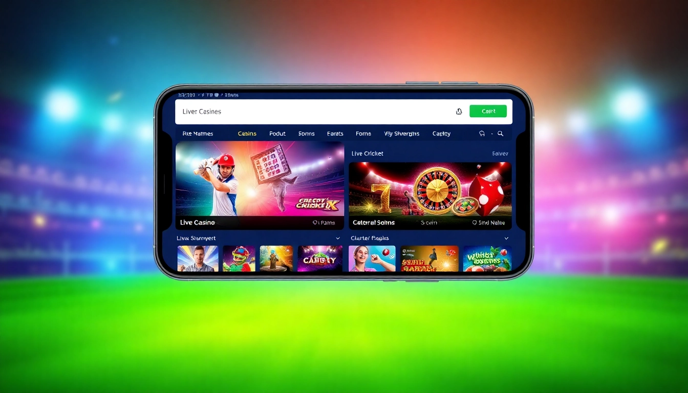 Kheloyaar betting platform showcasing live cricket matches and casino games in a secure,