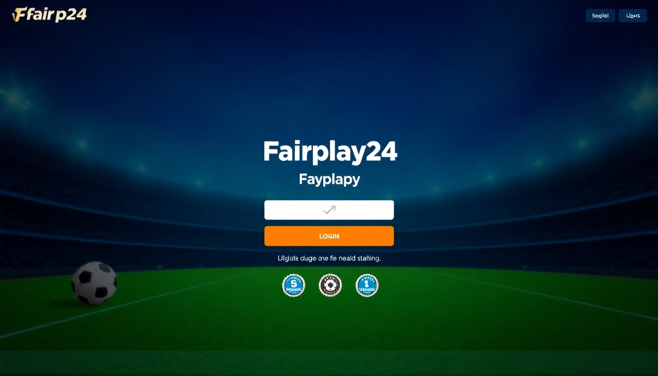 Secure Fairplay24 login page design showcasing an inviting interface for online sports betting users
