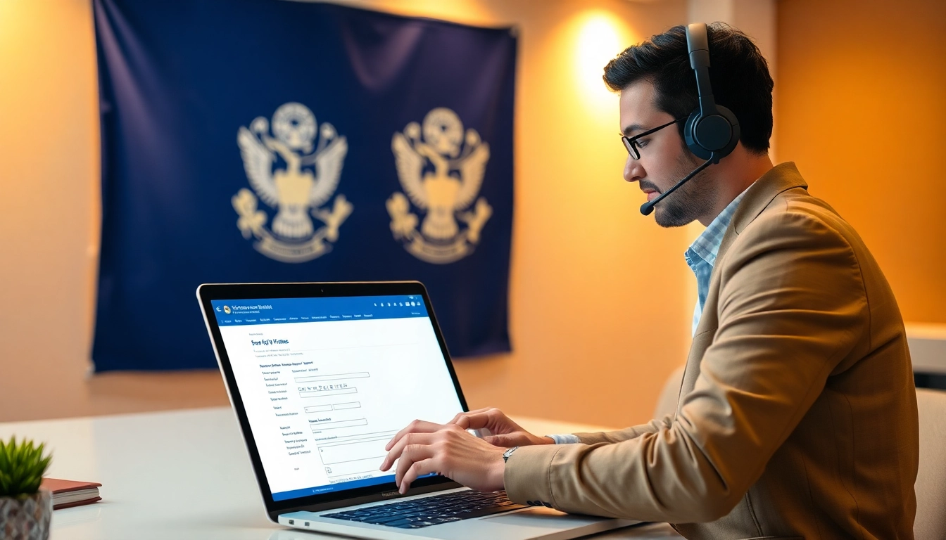 Detailed view of a person completing an online form for government jobs on a laptop with